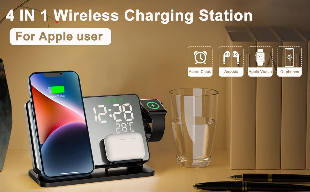 Multifunctional 4 in 1 Wireless Charger Station _ FREE ADAPTER
