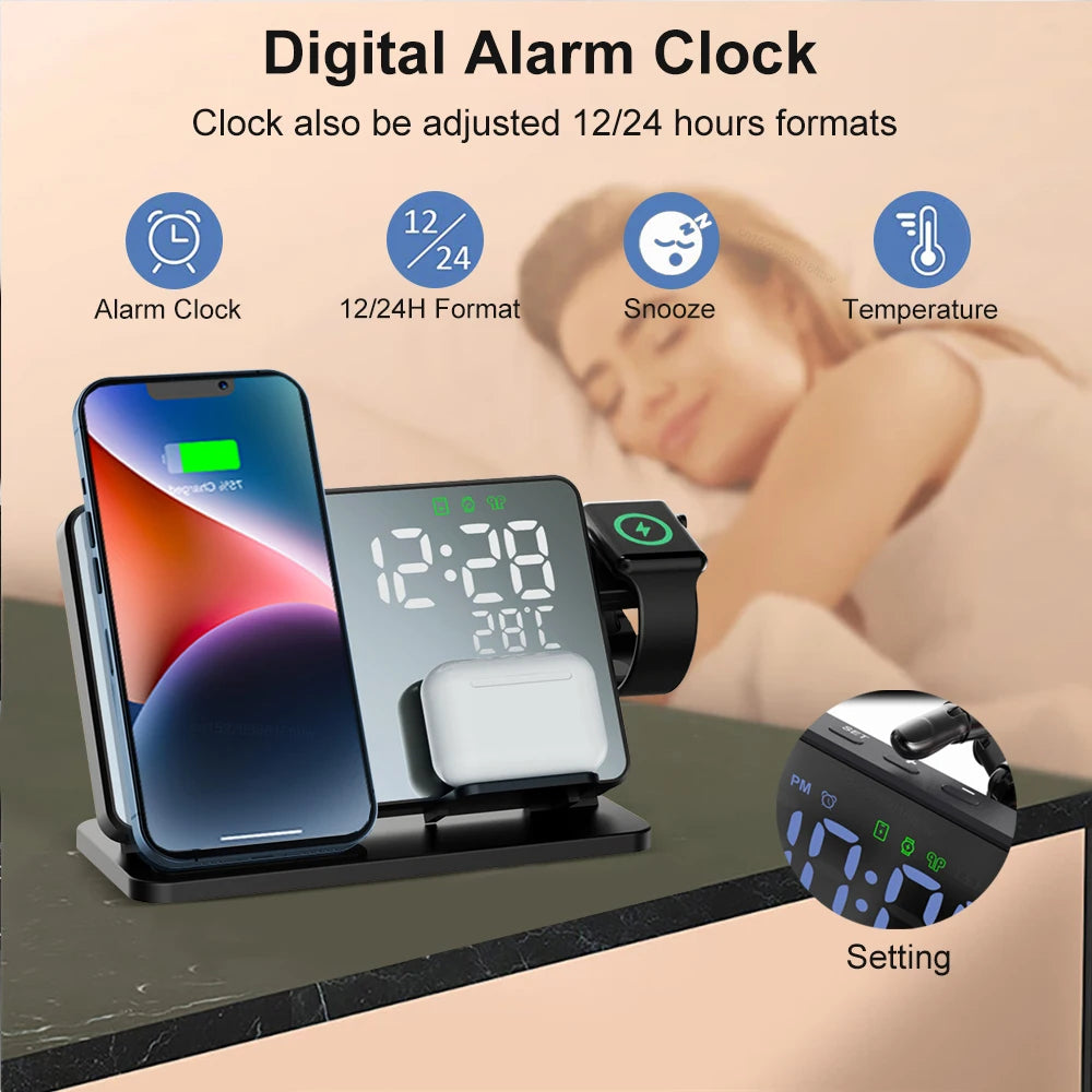 Multifunctional 4 in 1 Wireless Charger Station _ FREE ADAPTER