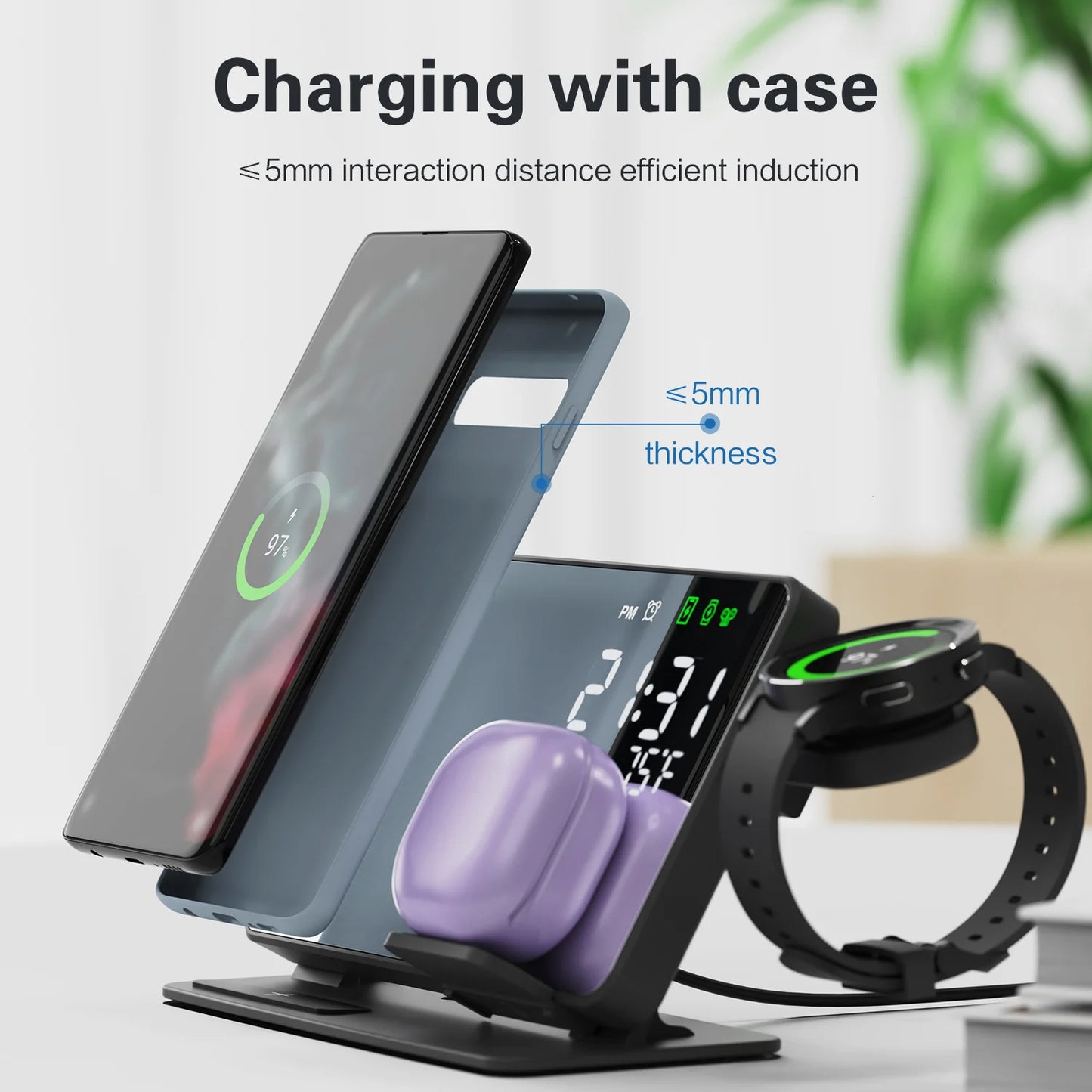 Multifunctional 4 in 1 Wireless Charger Station _ FREE ADAPTER